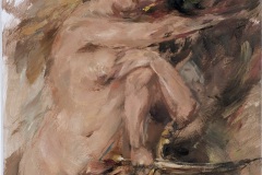Venus und Mars (Detail nach Rubens), Öl/Pp, o.J., 50cm x 30cm