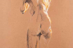 Aktzeichnung II, Pastell auf Papier, 1983, 40 × 28 cm
