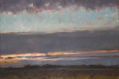 Abendhimmel, Öl/Lw, 2018, 60 × 80 cm