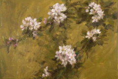 Apfelblüten, Öl/Lw, 2018, 60 × 80 cm