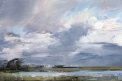 Bewegter Himmel, Öl/Lw, 2016, 20cm x 50cm