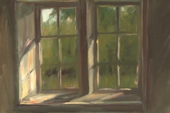 Fenster im Sonnenlicht, Öl/Hf,  30cm x 40cm